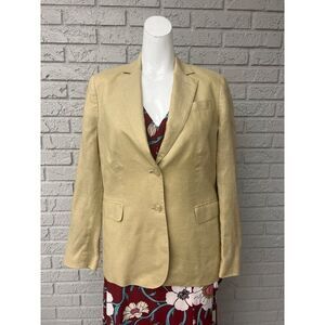 Brooks Brothers Women’s Tan Spring Linen Blazer Size 6